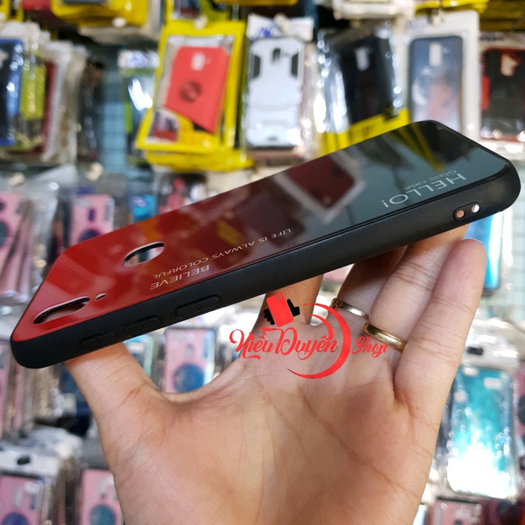Ốp lưng Vivo V11i,Ốp lưng Kính đa sắc