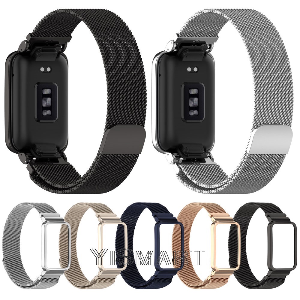 Dây Đeo Thay Thế Bằng Thép Không Gỉ + Ốp Bảo Vệ Dành Cho Xiaomi Mi band 7 Pro / Mi band 7Pro