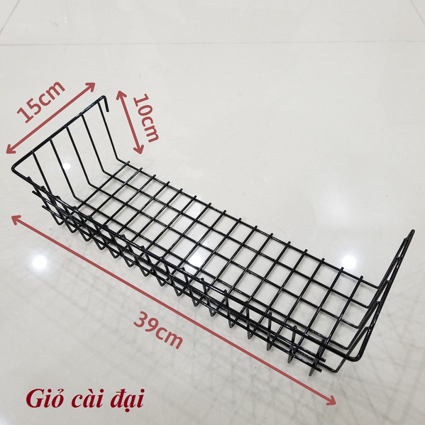 Giỏ cài lưới sắt, giá treo khung lưới sắt decor trang trí