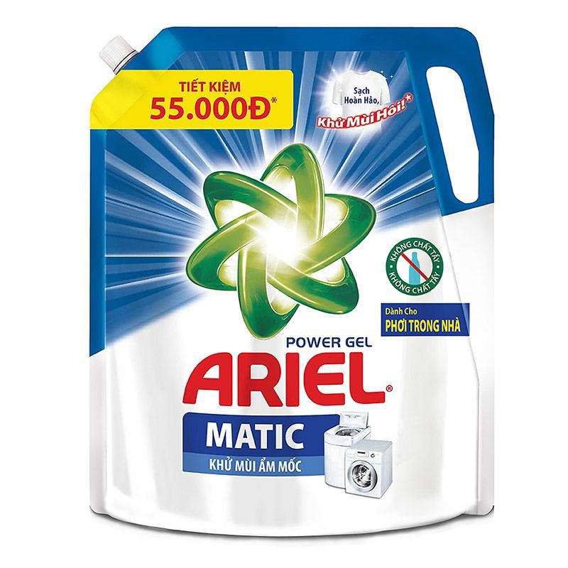 Nước Giặt Ariel Khử Mùi Nấm Mốc 2.1kg Túi