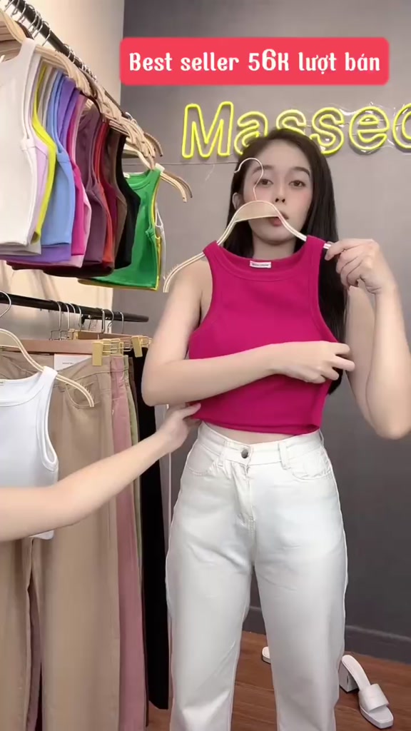 Áo Ba Lỗ Croptop Thun Gân Áo Croptop Ba Lỗ Len Tăm MASSEC A09 | BigBuy360 - bigbuy360.vn