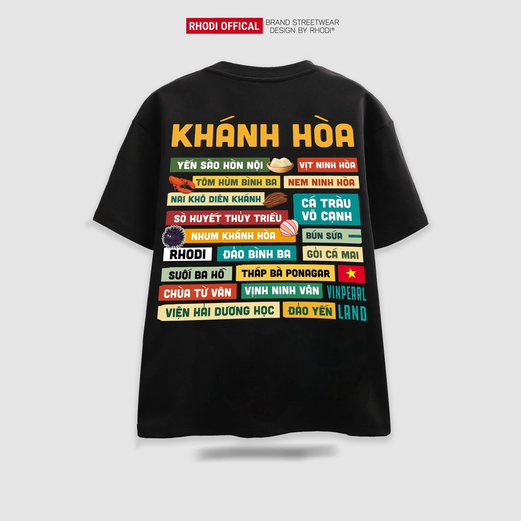 Áo thun local brand RHODI phông cổ tròn tay lỡ unisex nam nữ thế hệ genz Khánh Hòa