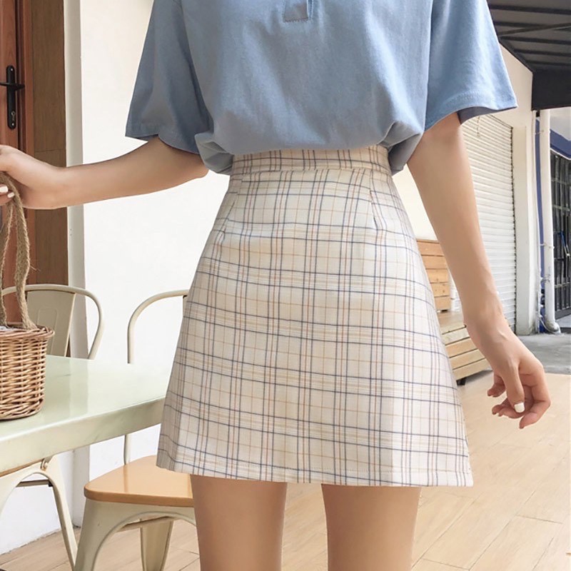 Váy Chữ A lưng cao họa tiết cảo vintage nữ | BigBuy360 - bigbuy360.vn