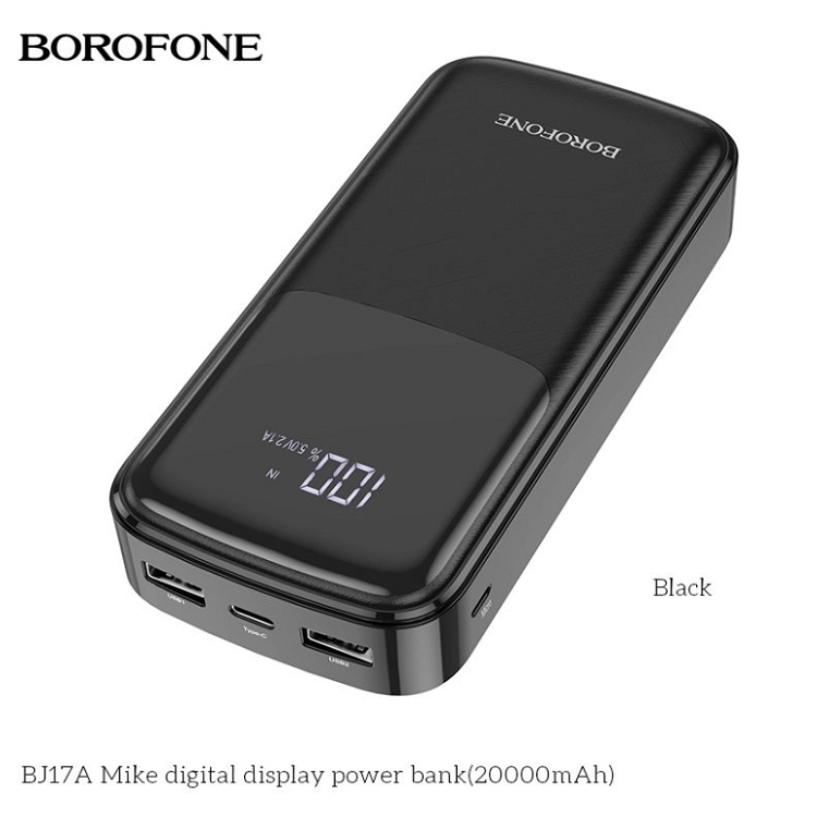 Pin Sạc Dự Phòng 20000Mah Chính Hãng, Borofone BJ17A Hàng Xịn Cao Cấp - Hỗ Trợ Sạc Nhanh - Pin Siêu Bền - Bảo Hành 24Th