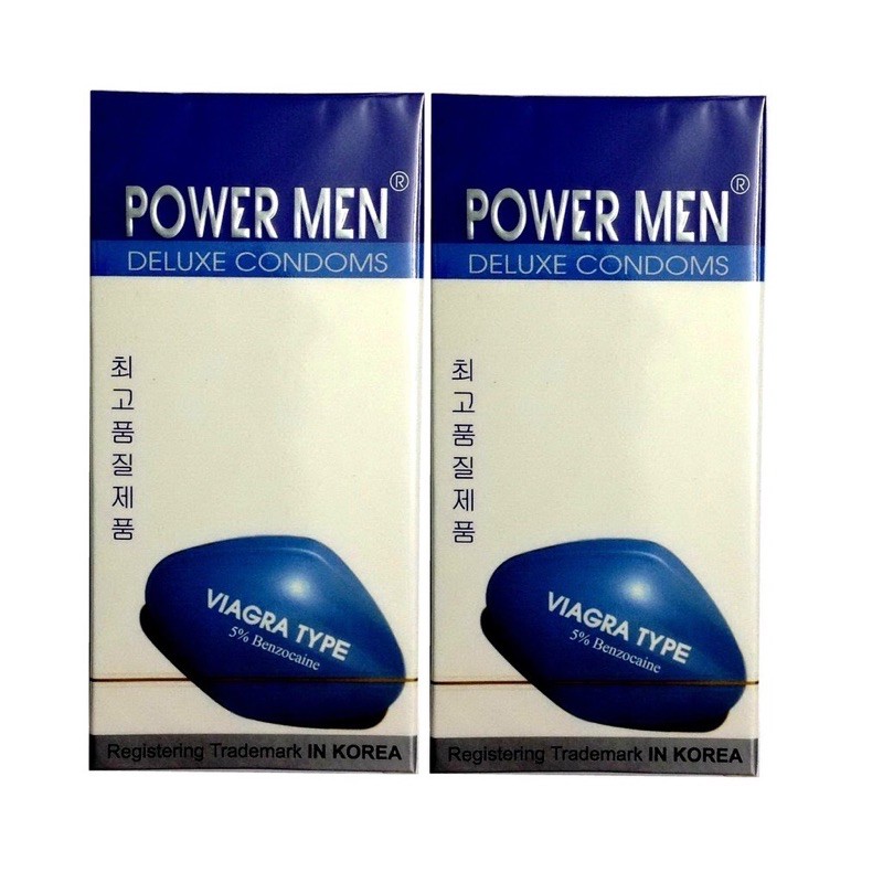 🔥[Rẻ vô địch]🔥 (12 chiếc/hộp) Bao cao su Power Men Viagra siêu mỏng kéo dài thời gian