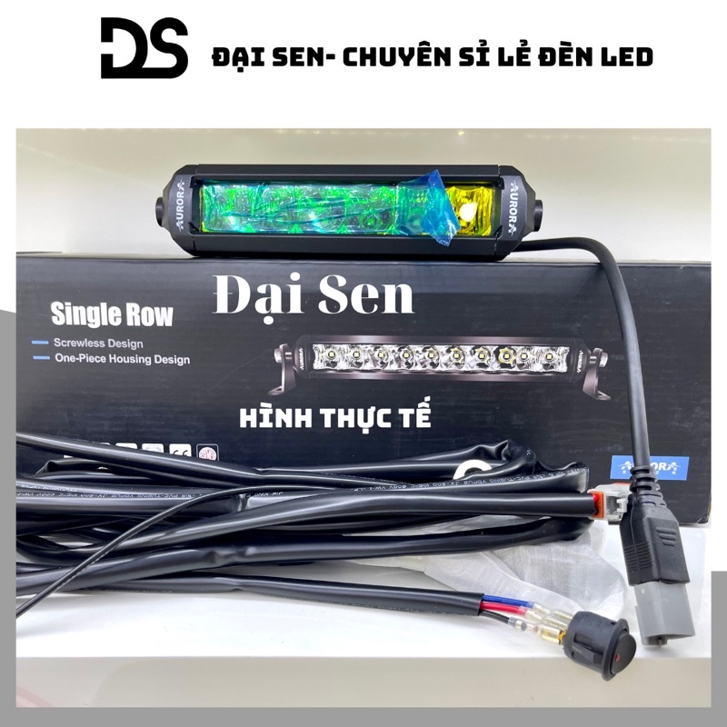 Thanh đèn led bar trợ sáng ô tô chính hãng Aurora chip osram 50W 6 10 20 Inch siêu sáng