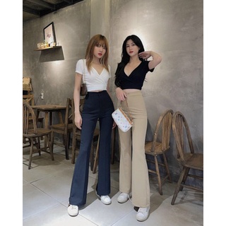 Áo kiểu chéo ngực cổ V bo eo