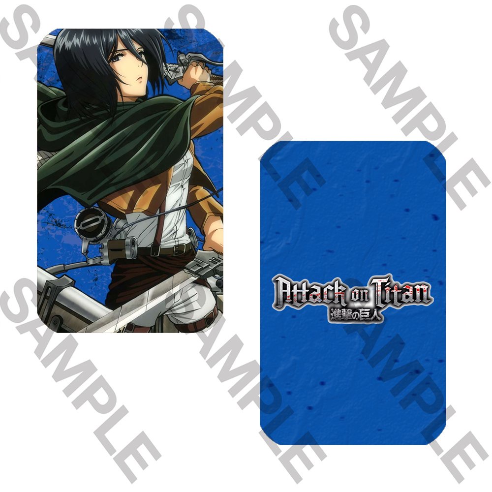 Ảnh card bo góc in hình  ATTACK ON TITAN Đại chiến Titan ver HAI KIẾM thẻ bo viền 5*8cm anime chibi sưu tầm