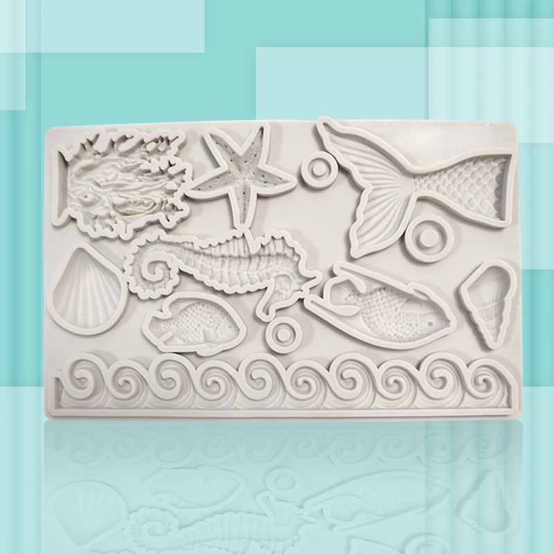 khuôn silicon đại dương trang trí bánh