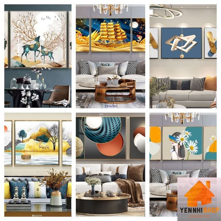 Tranh treo tường có khung tặng kèm đinh treo tranh, tranh canvas giá rẻ trang trí decor phòng