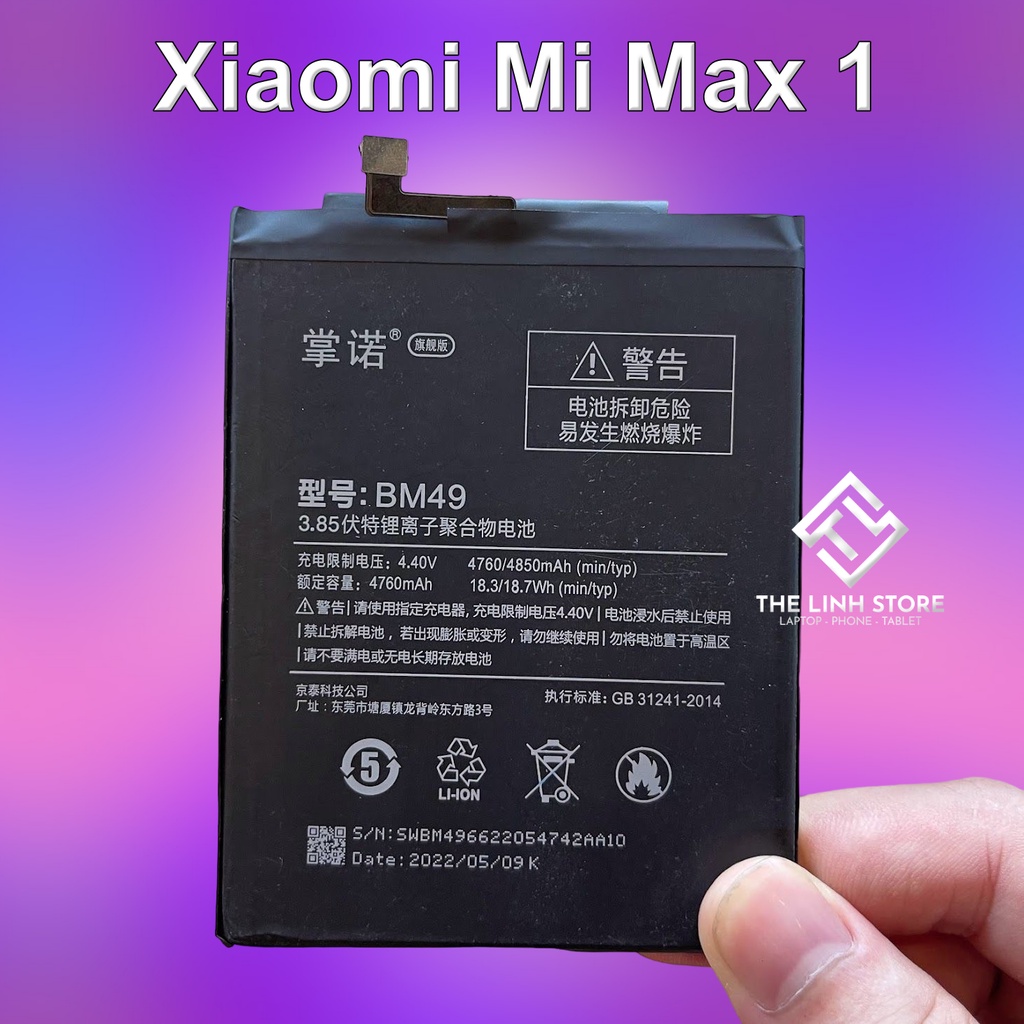 Pin Xiaomi Mi Max 1 mã pin BM49 4850mAh
