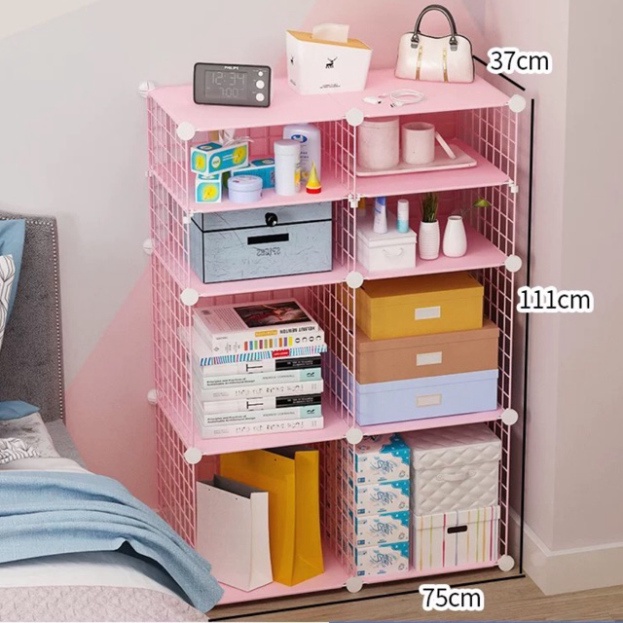 TỦ PHONG CÁCH HÀN QUỐC- LƯỚI SẮT LẮP GHÉP ĐA NĂNG, LẮP KỆ SÁCH, LẮP CHUỒNG THÚ CƯNG ĐA NĂNG(BÁN THEO TẤM KO TẶNG CHỐT)