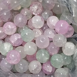 5 viên hạt đá rạn, đá nứt size 10mm màu nhiều màu làm vòng tay handmade