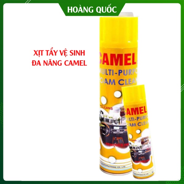 Chai Xịt Tẩy Vệ Sinh Nội Thất Ô Tô Dạng Bọt CAMEL FOAM CLEANER 650ml