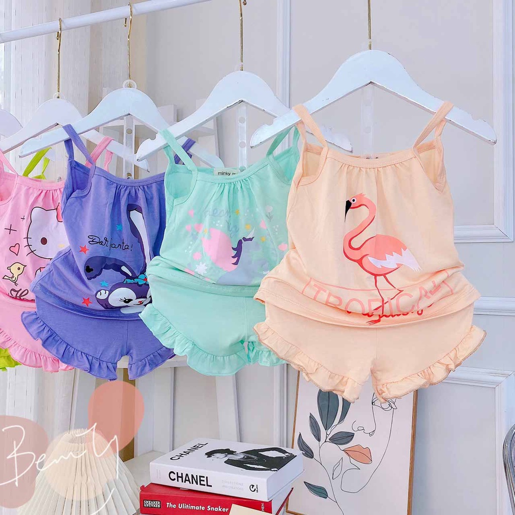[MẪU HÈ] BỘ HAI DÂY HỌA TIẾT KỲ LÂN CHẤT COTTON SIÊU ĐÁNG YÊU CHO BÉ 8-18KG. VIDEO THẬT, XƯỞNG MAY BIBO