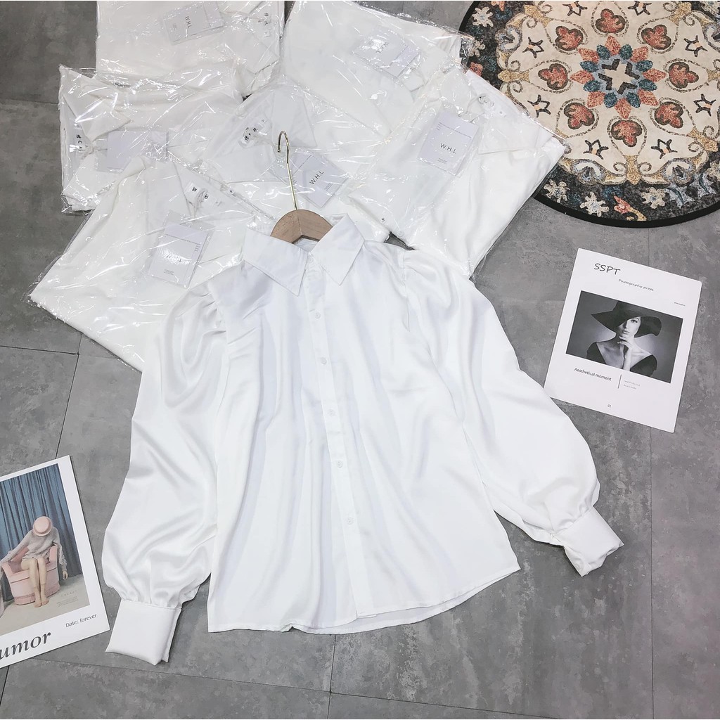 Áo sơ mi LỤA trắng tay bồng ( kèm ảnh thật,video) | BigBuy360 - bigbuy360.vn