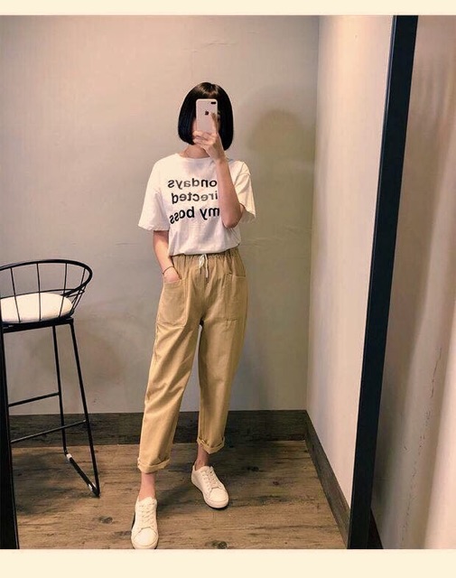 Quần Kaki Baggy túi hộp
