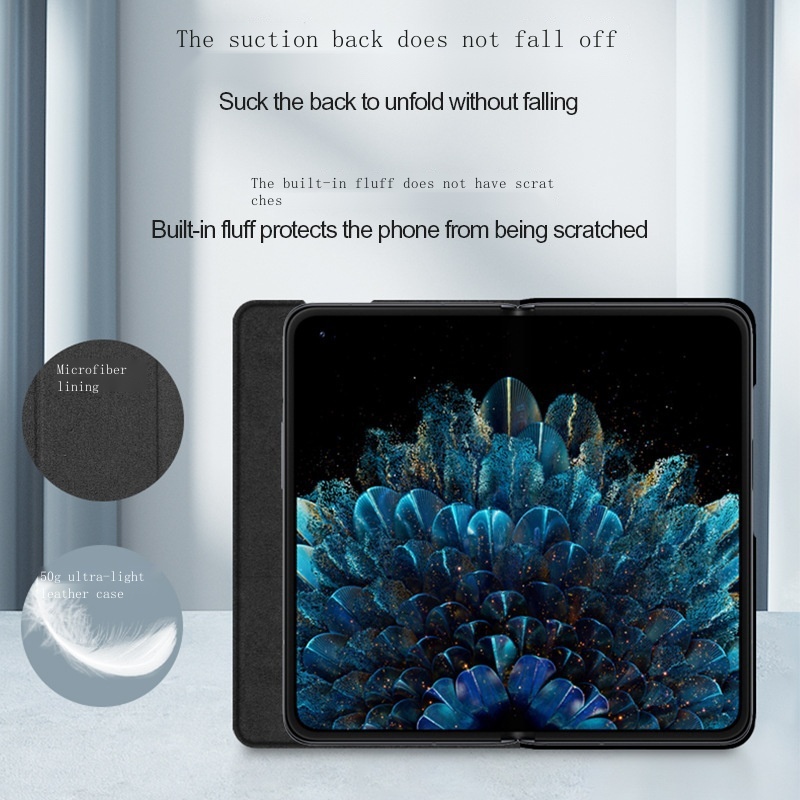 Bao Da Điện Thoại Siêu Mỏng Màu Trơn Kiểu Doanh Nhân Cho OPPO Find N