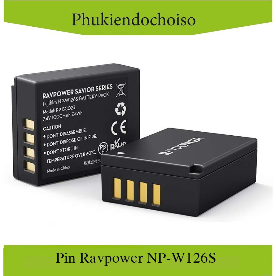 Pin máy ảnh Ravpower cho Fujifilm NP-W126S