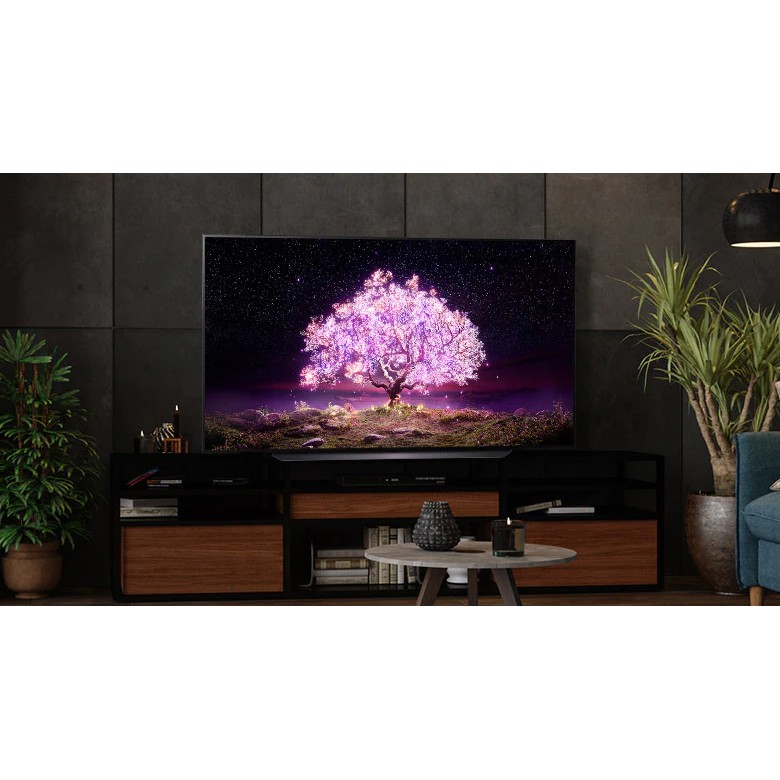 Smart Tivi OLED LG 4K 48 inch 48C1PTB Mới 2021 Hiển thị sắc đen tuyệt đối nhờ màn hình OLED.