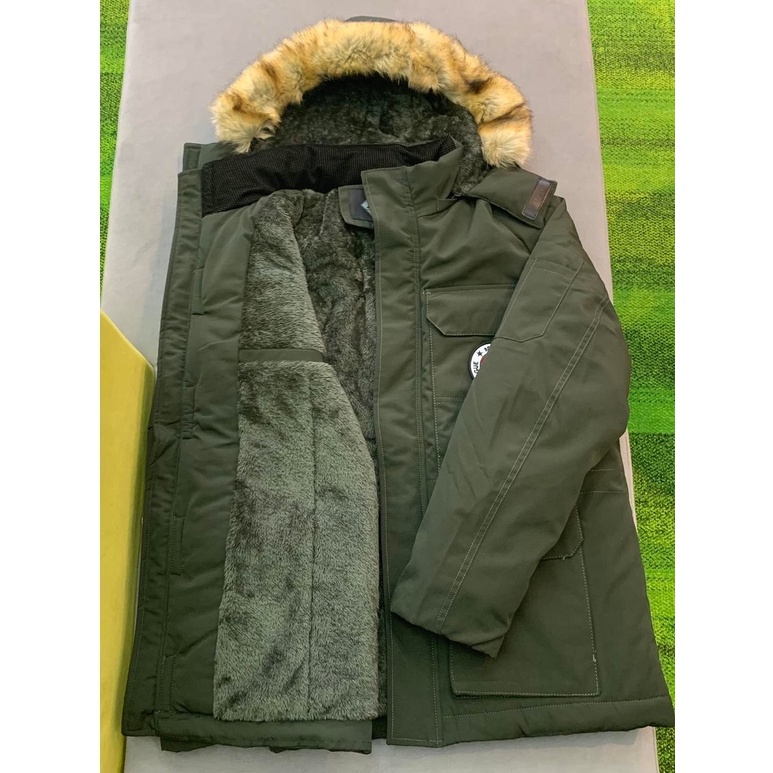 Áo khoác nam mùa đông kaki lót lông có mũ,  áo đại hàn Parka. hàn quốc dáng dài fom rộng cao cấp - AP-B01