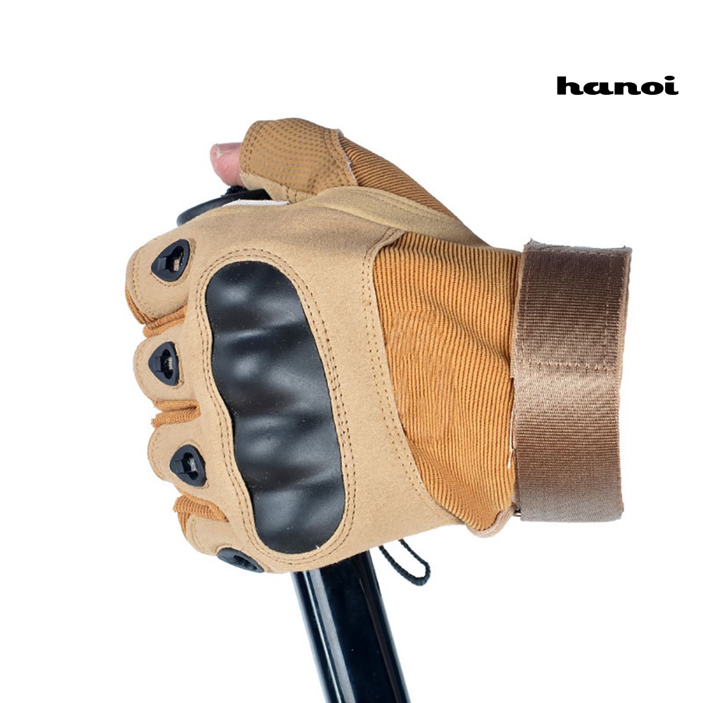 1 Đôi Găng Tay Nửa Ngón Thoáng Khí Chống Trượt Phong Cách Quân Đội