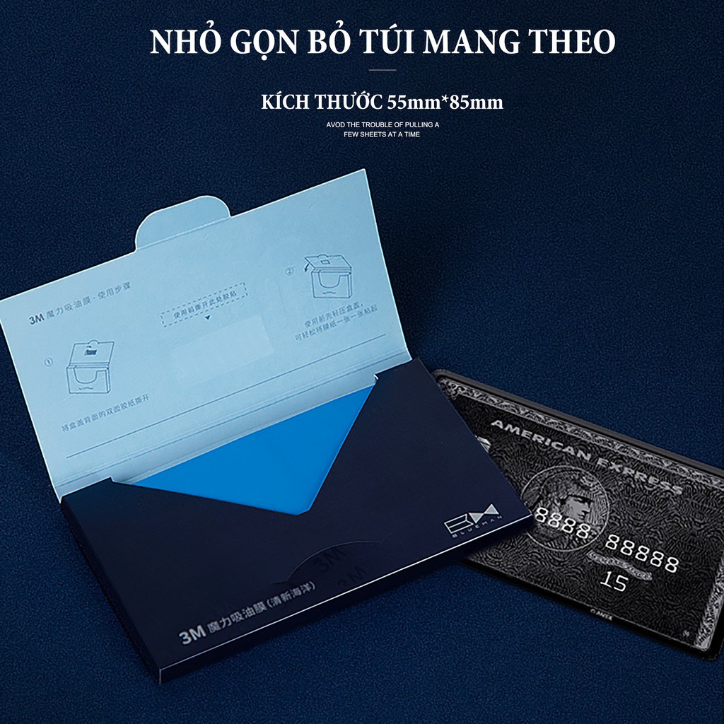 BLUEMAN Giấy Thấm Dầu Dưỡng Ẩm Làm Sạch Da Mặt Chất Lượng Cao | BigBuy360 - bigbuy360.vn