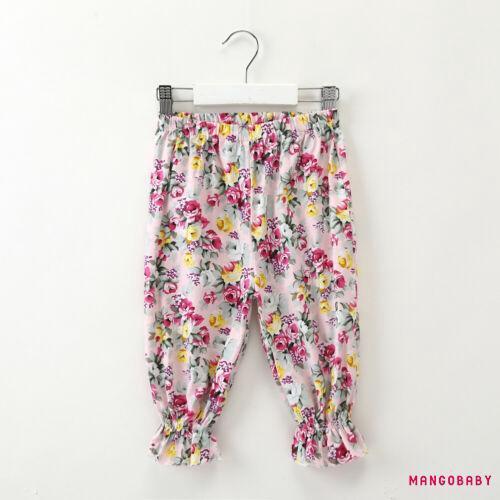 Quần Legging Cotton In Hoa Cho Bé Gái