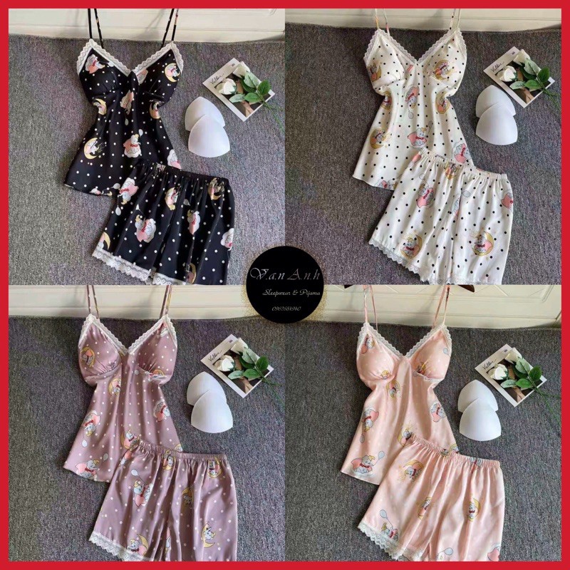 Đồ Ngủ Sexy Nữ - Đồ Bộ Mặc Nhà Lụa Satin Cao Cấp