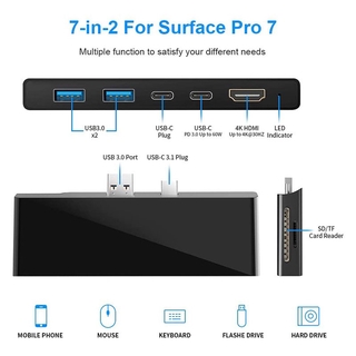 Đế Đọc Thẻ Nhớ Micro-Sd Cho Surface Pro 7 Usb C (5Gbps)
