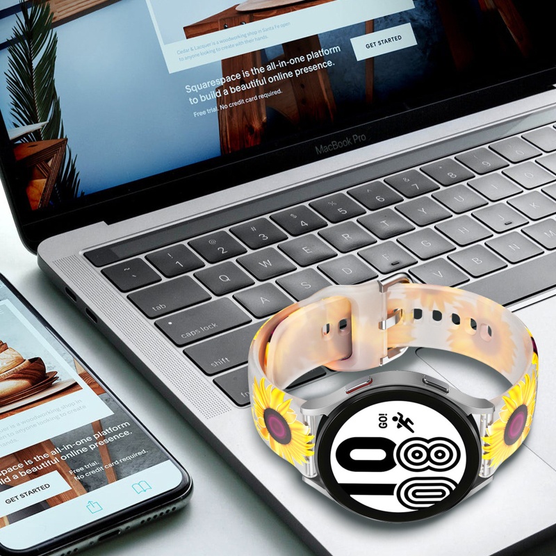 Dây Đeo Đồng Hồ Thể Thao Bằng Silicone Chống Nước &amp; Mồ Hôi 4 20mm