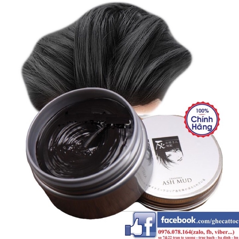 Sáp vuốt tóc nam thời trang màu đen tạm thời