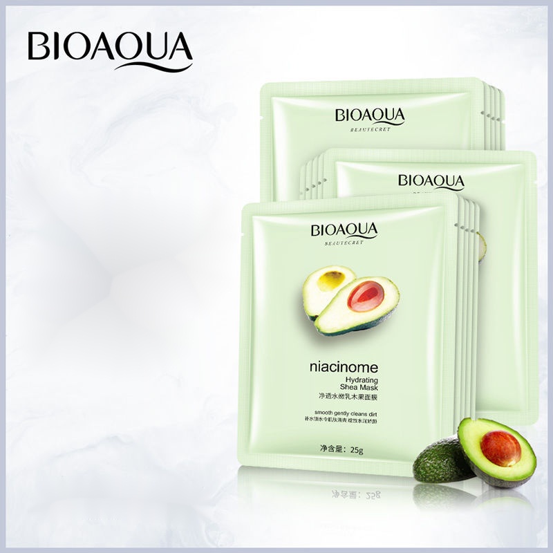 [Hàng mới về] Mặt nạ chiết xuất quả bơ Bioaqua dưỡng ẩm làm trắng sáng da điều dầu chống nhăn se khít lỗ chân lông | BigBuy360 - bigbuy360.vn
