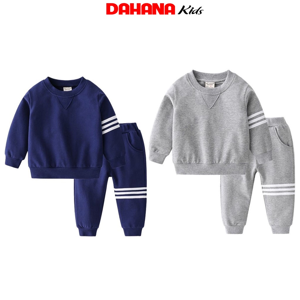 Bộ Quần Áo Thu Đông Bé Trai DAHANA Kids - Bộ Thu Đông Dài Tay Bé Trai Chất Nỉ Da Cá Cao Cấp