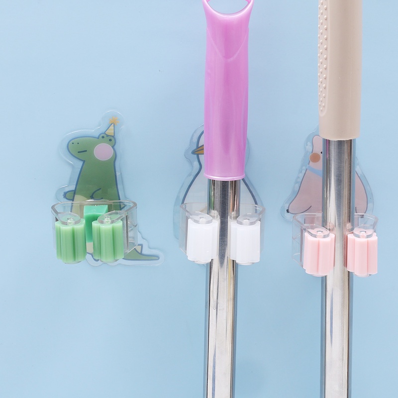 Móc Treo Cây Lau Nhà Gắn Tường Bằng Nhựa Họa Tiết Hoạt Hình