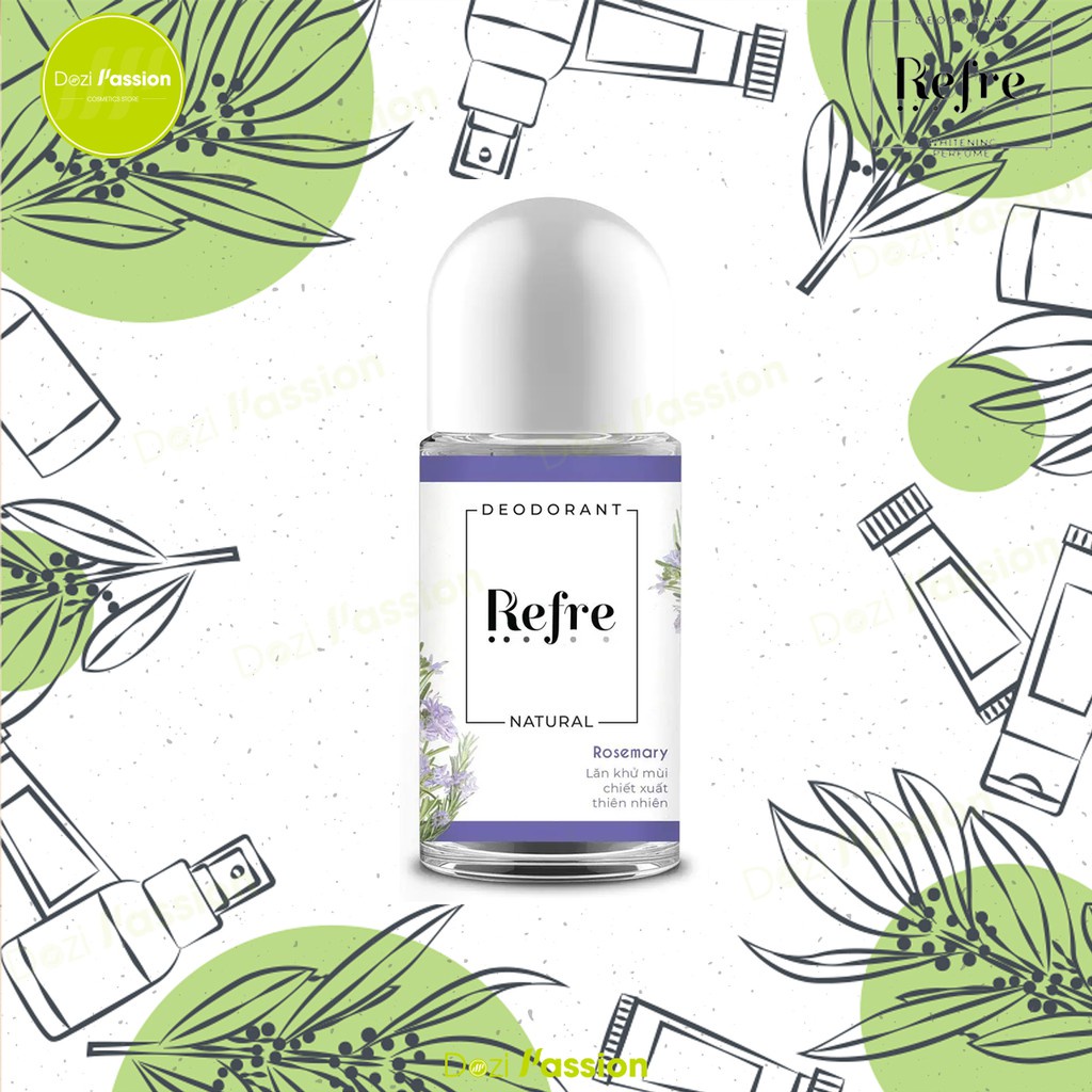 Lăn Khử Mùi Hương Tự Nhiên Refre Natural 40ml