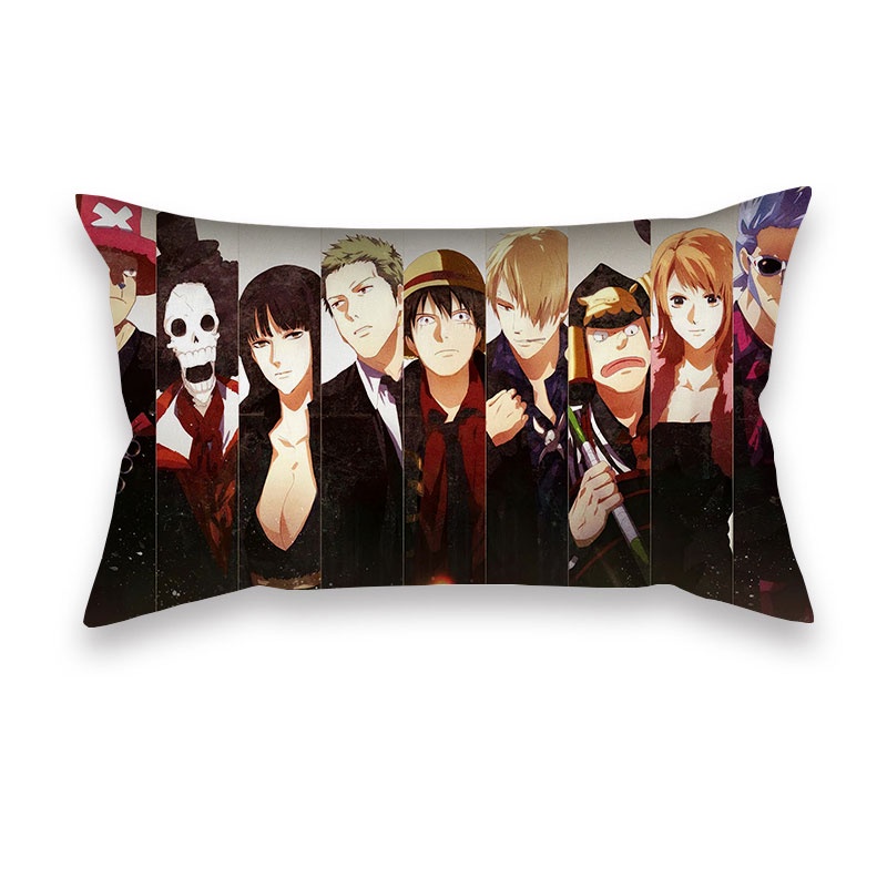 Vỏ Gối Vuông 50*30cm Họa Tiết Hoạt Hình One Piece Độc Đáo Trang Trí Nội Thất