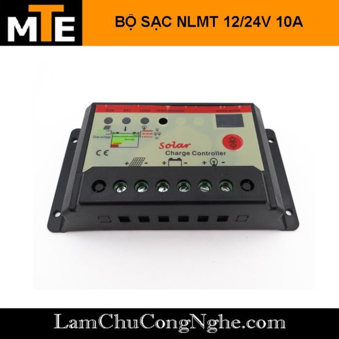 Mới! Bộ điều khiển sạc acquy từ năng lượng mặt trời NLMT tự động 12V 24V 10/20/30A