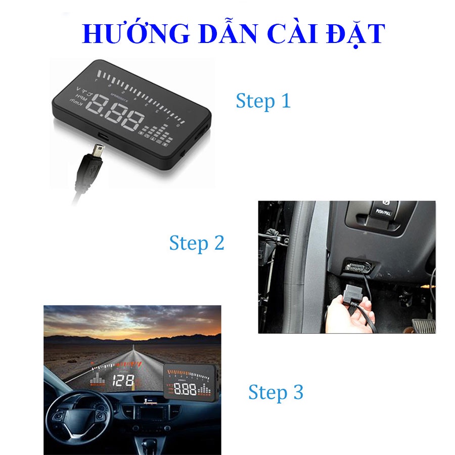 HUD Hiển Thị Cảnh Báo Tốc Độ Lên Kính Lái X5