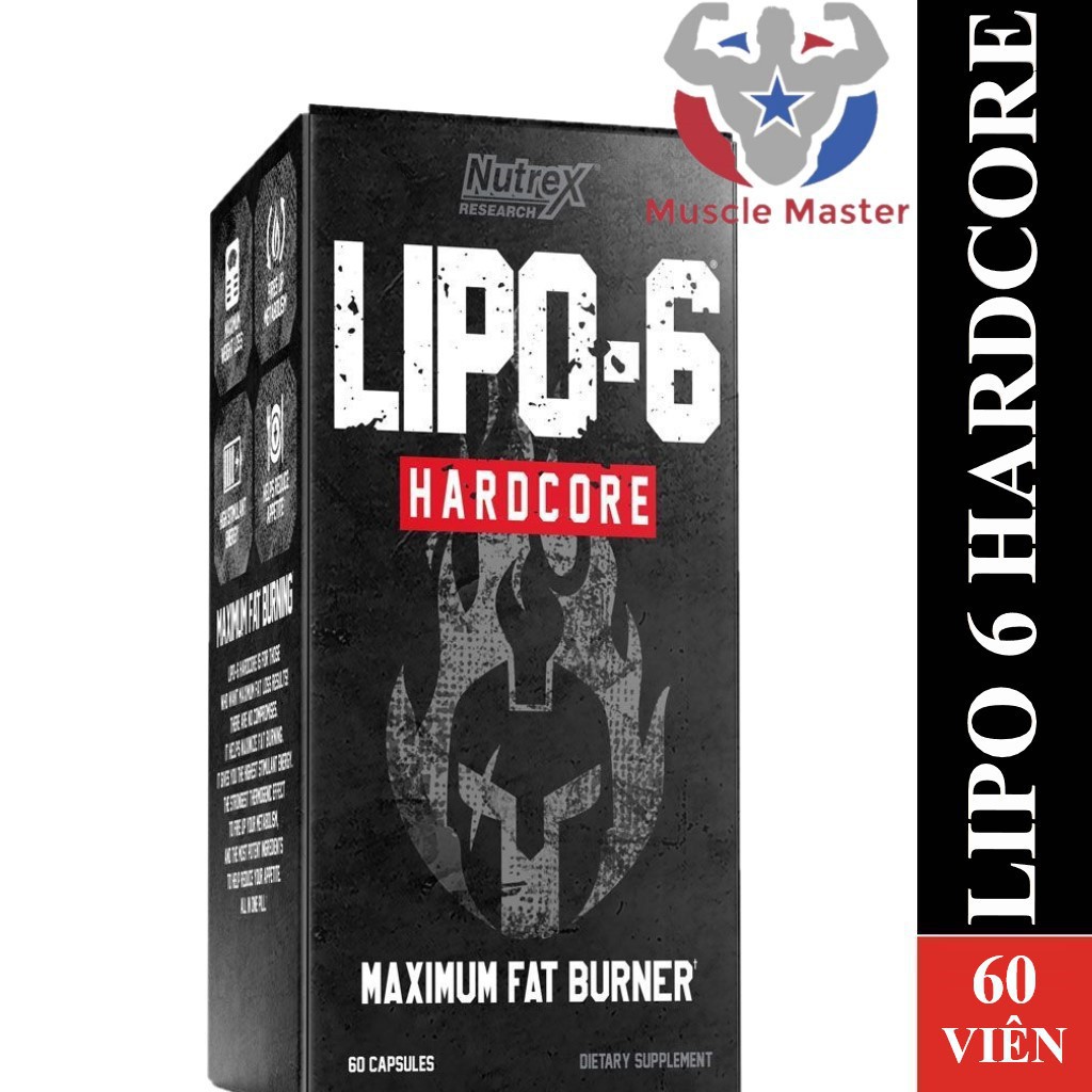 Viên Giảm Cân Mạnh Nhất Nutrex Lipo 6 Hardcore 60 Viên