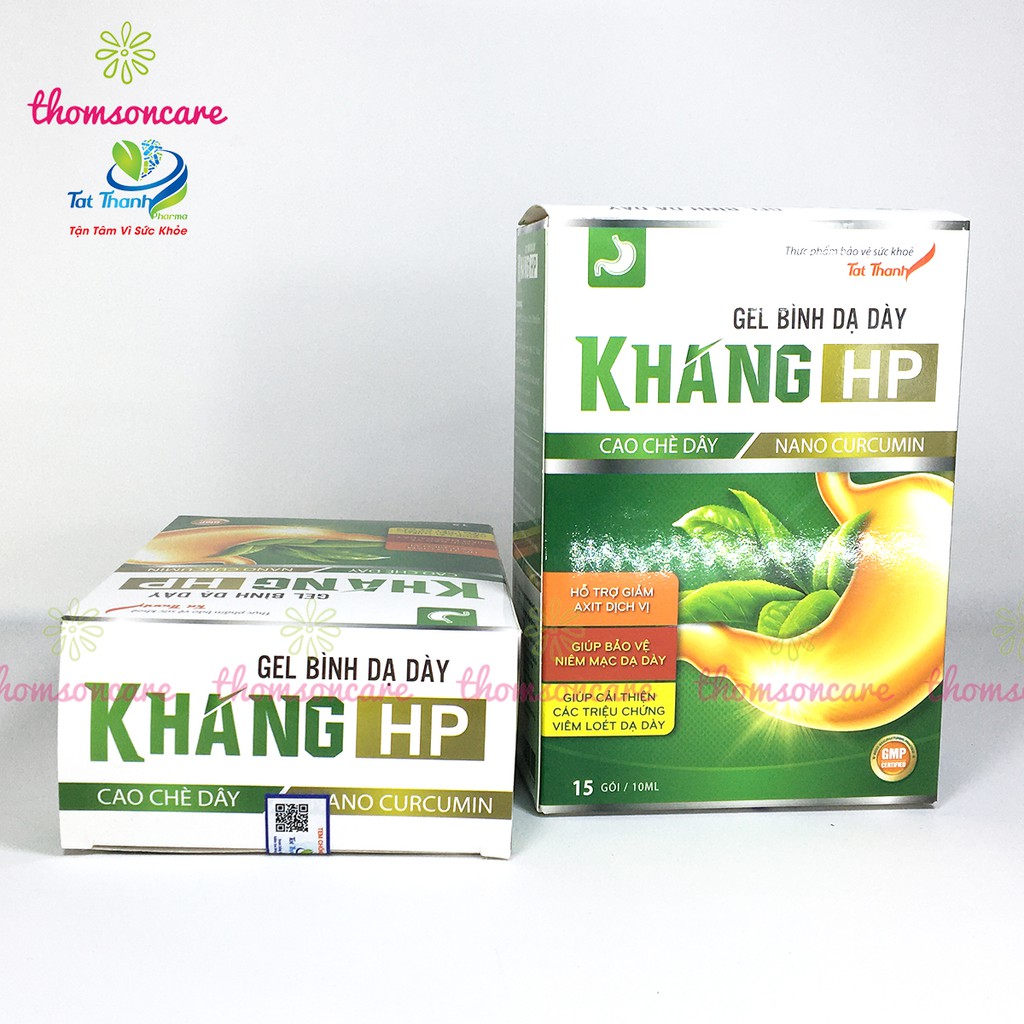 Gói gel trung hòa dịch vị acid dạ dày từ chè dây thảo dược, giảm trào ngược - Gel Khang HP Tất Thành - Hộp 15goi