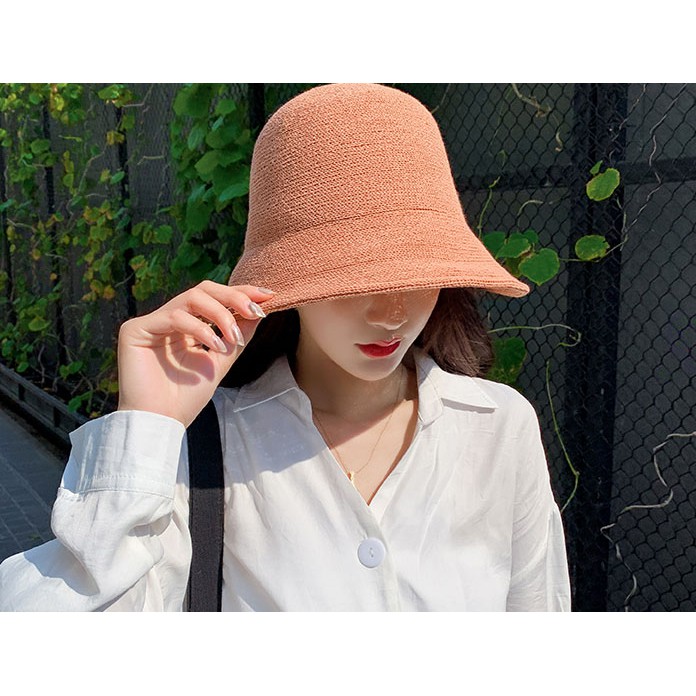 Mũ bucket len chỉ dệt kim nhật bản - nc142