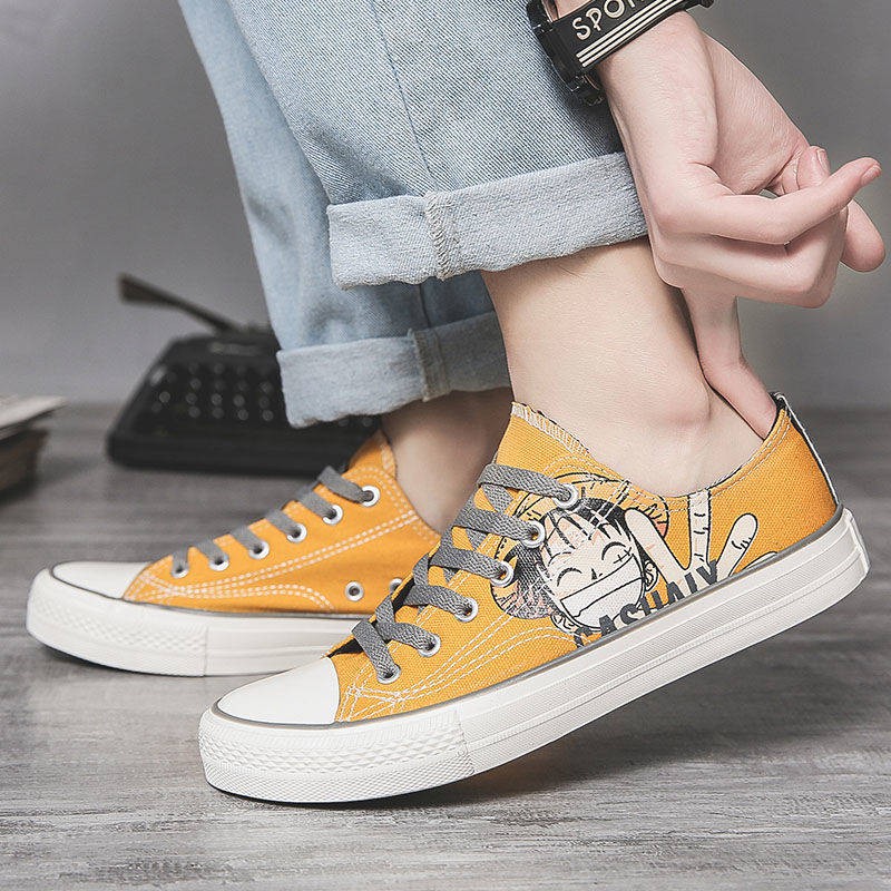 One Piece phiên bản Hàn Quốc All-match Graffiti Casual giày nam | BigBuy360 - bigbuy360.vn