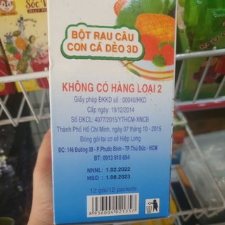 RAU CÂU CON CÁ DẺO (Hộp 12 gói x 10g)