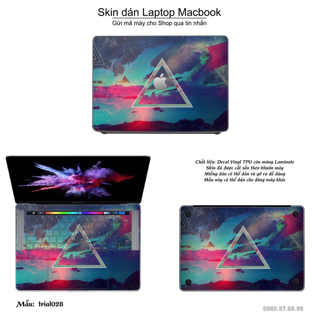 Skin dán Macbook mẫu Đa giác (đã cắt sẵn, inbox mã máy cho shop)