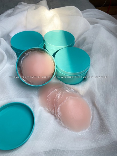 Hộp Miếng Dán Ngực hộp xanh loại đẹp Tái Sử Dụng nhiều lần Silicon