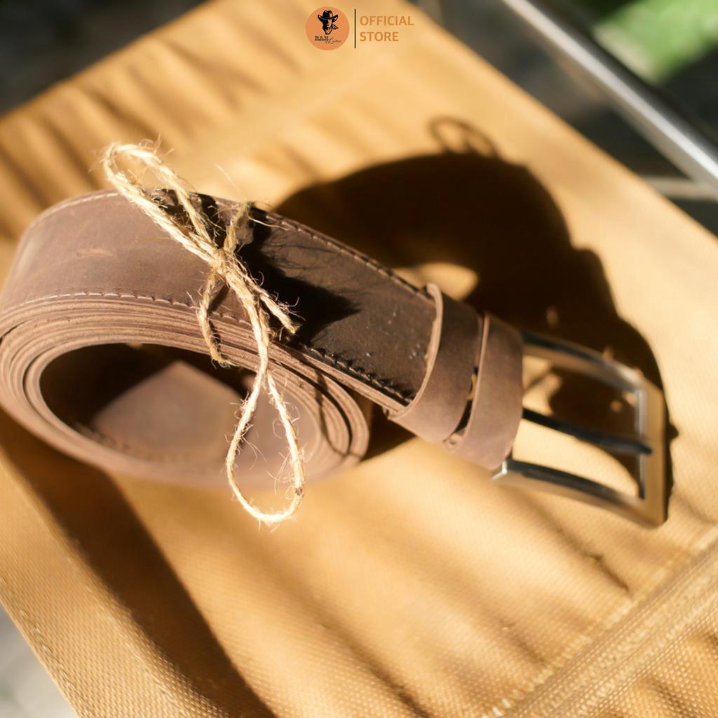Thắt Lưng Nam Da Bò Màu Nâu Đất - RAM Leather