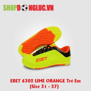 GIÀY ĐÁ BÓNG TRẺ EM EBET 6302 Lime/Orange