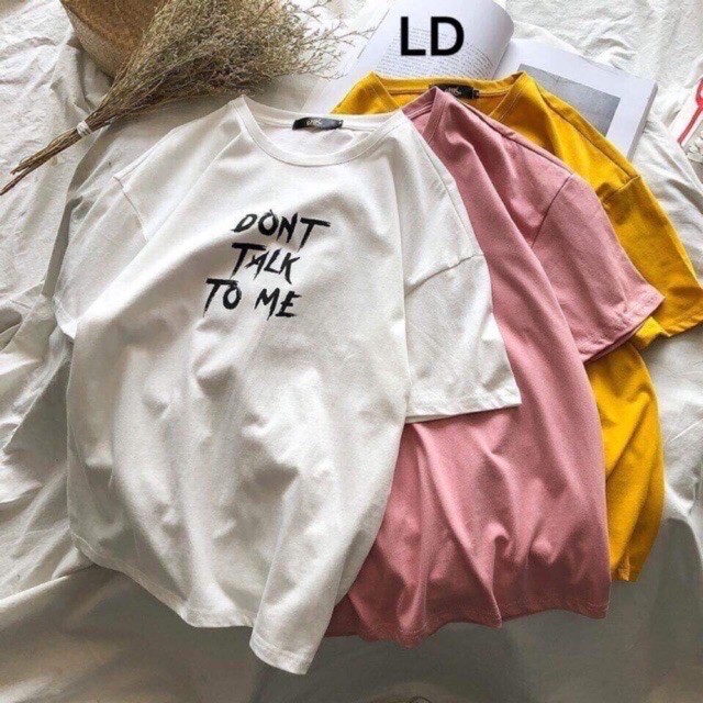 Áo thun tay lỡ KOMBOH phông Unisex nam nữ oversize form rộng DONT TALK TO ME - A57