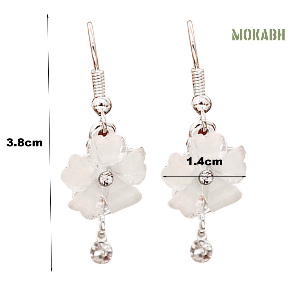 Bông Tai Hình Cánh Hoa Đính Đá Sang Trọng Thời Trang Dự Tiệc Cưới